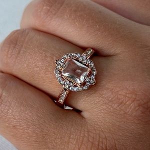 New Princess Rose Gold Luxury Ring